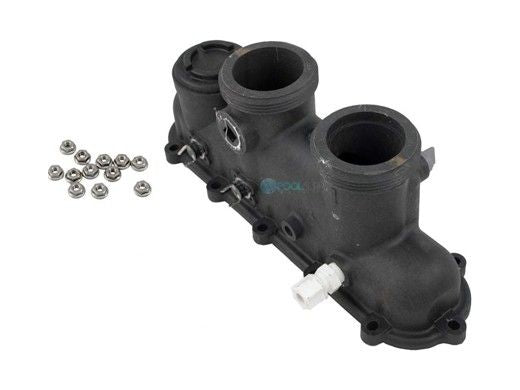 Raypak 014648F Inlet/Outlet Header,Includes Part # 6-HP (Nuts)