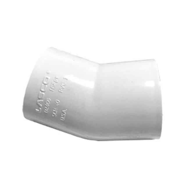 PVC 416-015 1 Slip X Slip 22 Degree Elbow 465-015 1-1/2" Slip x Slip 22-1/2 Degree Elbow PVC SCH 40