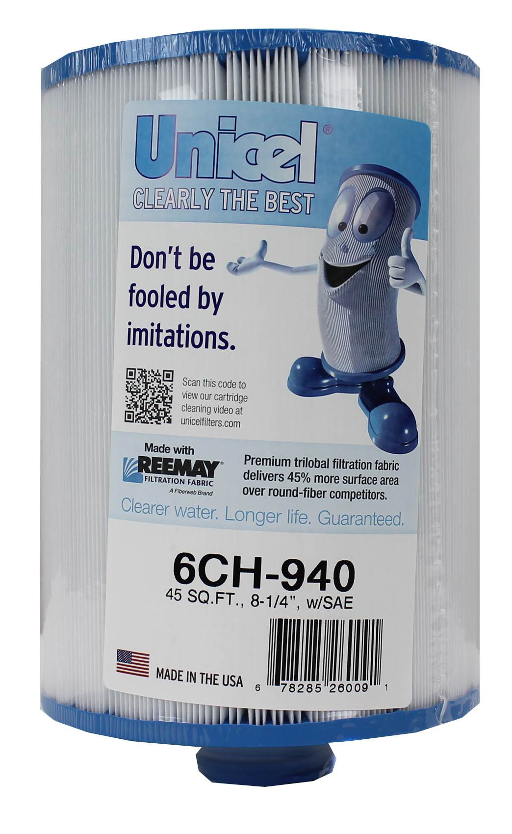 Unicel 40 SQ.FT., 8-1/4'', W/ SAE Filter Cartridge