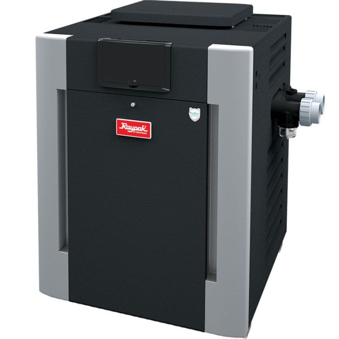 Raypak 009217 Heater 266 Natural, Digital Electronic, Polymer Headers, Copper, 266k BTU