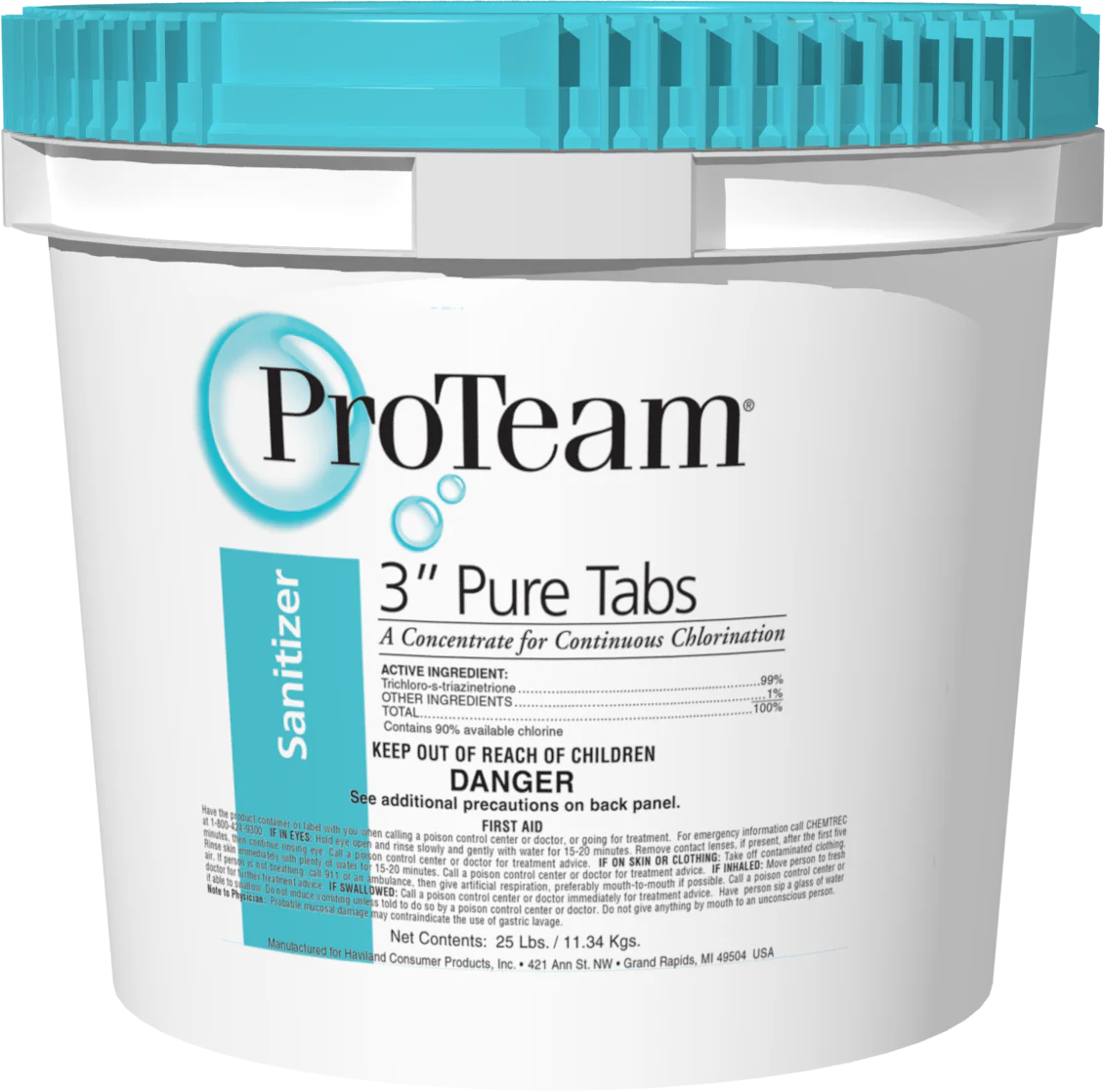 ProTeam 3" Pure Tab (25lb) Bucket