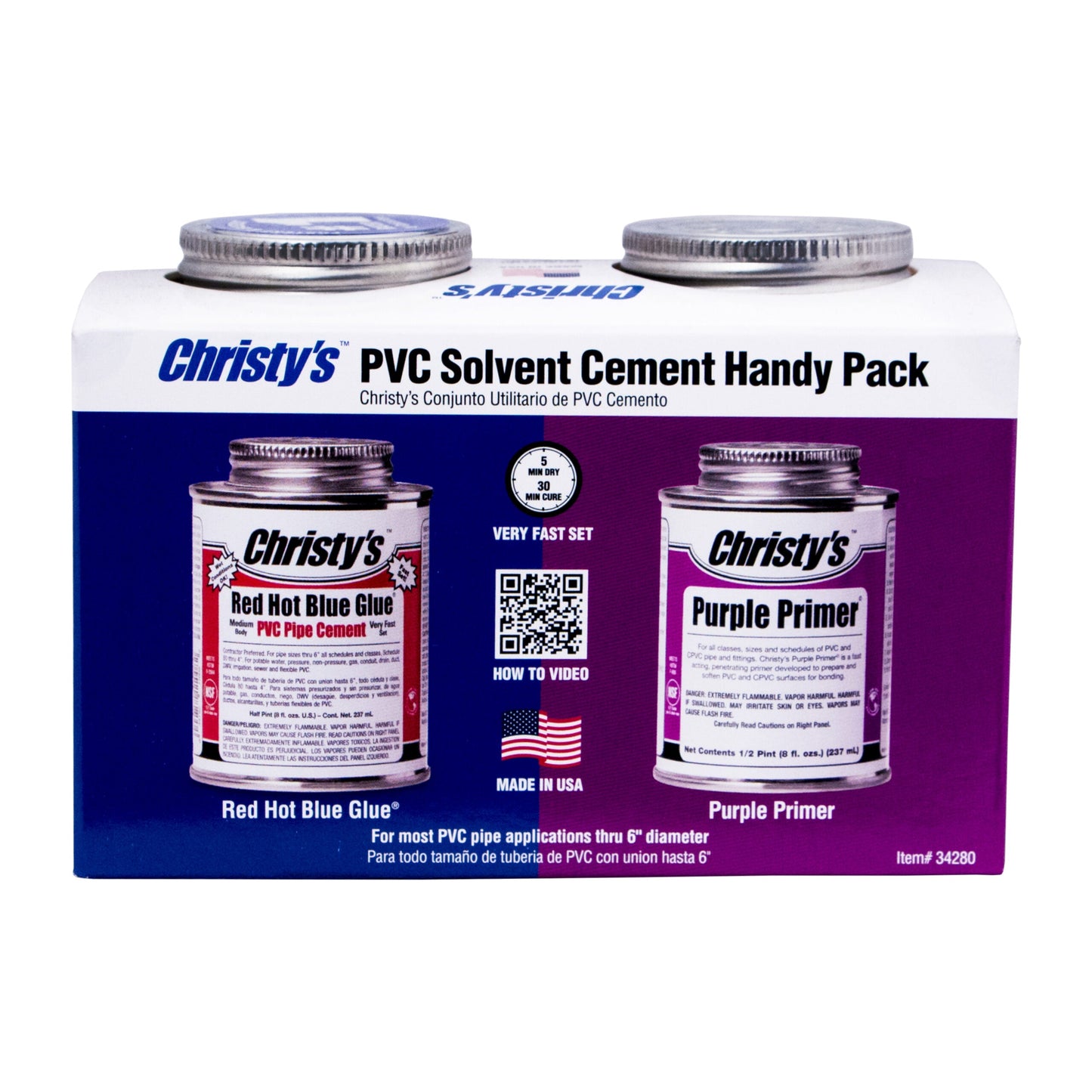 Christy's Handy Pack: Red Hot Blue Glue & Purple Primer 34280