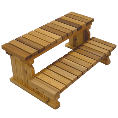 Arctic Spa 36" Wide 2 Tier Cedar Steps 372ST
