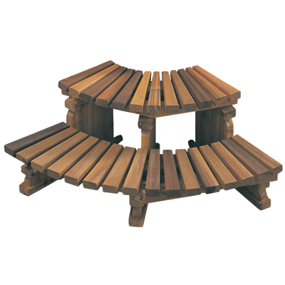 Arctic Step GAZ-150145 2 Tier Corner Step Cedar 375ST