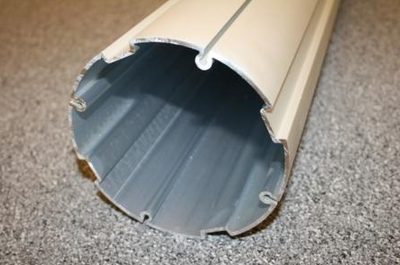 Coverstar X0673 Heavy Duty Shaped Roll-up Tube 6" Extruded Clear Anodized 20' Length, Requires A0797 Tube Insert With Screws