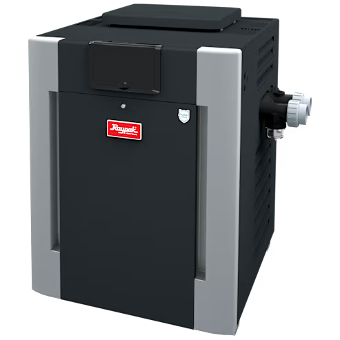 Raypak 009217 Heater 266 Natural, Digital Electronic, Polymer Headers, Copper, 266k BTU