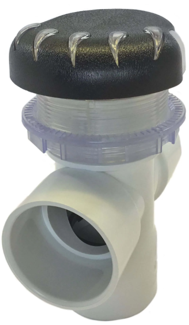 Arctic Spas Valve, Large Water Diverter, Complete Assembly, Black & Clear Bearclaw