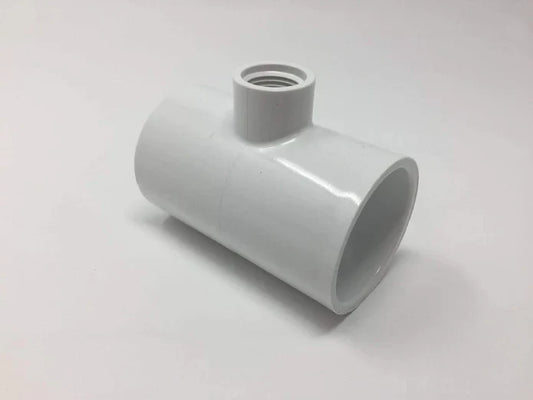 PVC 402-247 2" X 1/2" Schedule 40 PVC Tee Socket X Socket X Thread